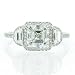 2.42ct Asscher Cut Diamond Engagement Anniversary Ring