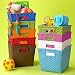 Kids Colorful Cube Storage Bins - Cube Bin (Blue) 12 x 11 x 10.25h