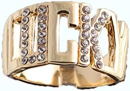 5.5inches girls summer designlead free 24K gold plated copper cz stone rings