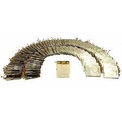 100 Gold Tote Bags Metallic Shopping Gift Displays 3.5"