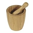 Island Bamboo Double Sided Bamboo Mortar and Pestal