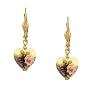 Manor House Rose Motif Dangling Heart Earrings