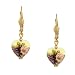 Manor House Rose Motif Dangling Heart Earrings