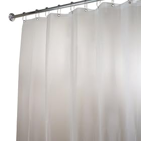 InterDesign EVA Shower Liner, Clear Frost