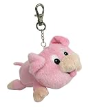 Set of 2 Mini Laughing Chuckle Buddies Pig Keychains