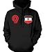 Polska Crest International Retro Soccer Sweatshirt, Poland National Pride Mens Pullover Hoodie
