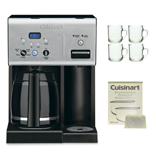Cuisinart CHW12 12cup Programmable Coffee Maker w Water Filters Replacement 2 Pack w 4 Pieces