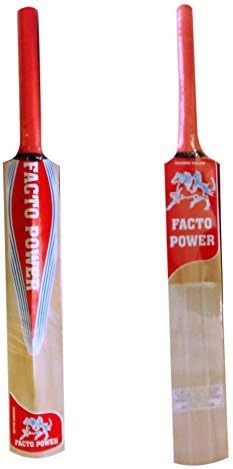 Facto Power Red Kashmir Willow Cricket Bat - (Size : Full)