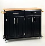Home Styles Furniture Madison Kitchen Cart in Black