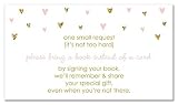 48 Gold Glitter Graphic Hearts Bring A Book Card