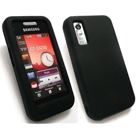 FLASH SUPERSTORE SAMSUNG S5230 TOCCO LITE SILICONE SKIN COVER/CASE PROTECTIVE RUBBER BLACK + LCD SCREEN PROTECTOR