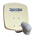 TechniSat Sat Man 33 SAT-Offset-Spiegel mit Halterung und UNYSAT Super V/ H LNB beige