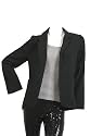 X57 New Womens Plain Black Blazer Suit Jacket Size 8-14