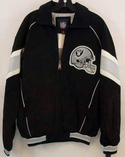 NFL Suede Varsity Jacket Oakland Raiders Small