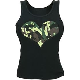 Dime Hardware Dime Heart Women's Tank Top, Camouflage Medium*