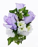 Lavender Silk Rose Corsage - Wedding Corsage