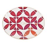 Challah Glass Wine Leaves 14 Plate - Made in ISRAEL