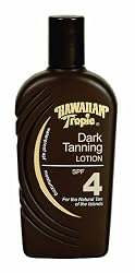 Hawaiian Tropic Dark Tanning Lotion with Sunscreen, SPF 4, 8-Ounce Bottles (Pack of 3)