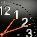 Black Contemporary Wall Square Clock - Modern Design, Infinity