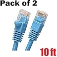 iMBAPrice C5-10BL Cat5e 10-Feet 350MHz Ethernet Patch Cable, Blue