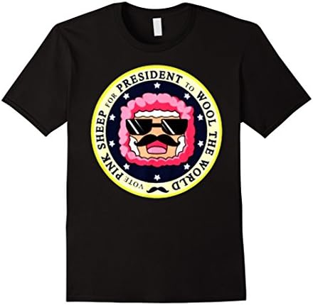 Men's Presidential Pink Sheep Tee- Shirt 3XL Black