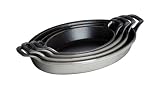 Staub - 1302318 - Plat Ovale Empilable - Fonte - Gris Graphite - 24 Cm