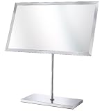 Minimalist Beveled Vanity Mirror in Brushed Nickel