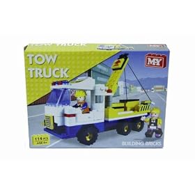 TOW TRUCK BUILDING BRICKS - 114 PIECES