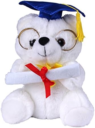 Adorabe 7" Plush Graduation Teddy Bear with Diploma (Blue)