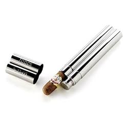 Stainless Steel Cigar Case and Flask
