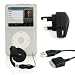 LAVA Protect and Charge Pack for iPod Classic includes Clear Hard Plastic Case, Black Lanyard, Home Charger and iPod Cable
