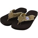 NBA Philadelphia 76ers Unisex Frayed Flip Flops - Brown (X-Large)