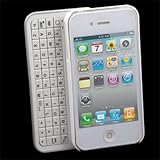 White Bluetooth slide out keyboard hard case iPhone 4