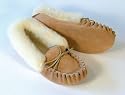 LADIES SUEDE MOCCASINS CUFF SOFT SOLE