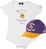 Minnesota Vikings Boys Newborn 6-9 mos. My First Cap & Bodysuit Set