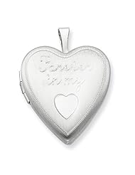 Sterling Silver 20mm Forever In My Heart Heart Locket