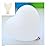 PcsPce - 50Pcs Heart-Shaped Latex Balloons Party Holiday Decoration Ballon (White Color)
