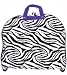 Purple Trim Black White Zebra Print Garment Bag Dance Cheer Luggage