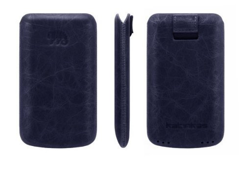 Katinkas Premium Leder Tasche f&uuml;r Samsung Omnia SGH-i900 blau Preisvergleich
