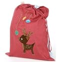 Cocoon Couture Christmas Sack Little Reindeer on Red