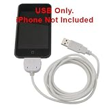 USB Data Sync/Charger Cable For Apple iPod Classic, 3G, 4G, Nano, iTouch 1st Gen, 2G, 3G and iPhone 1st Gen, 3G, 3GS