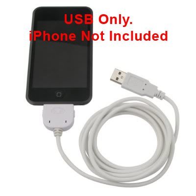 USB Data Sync/Charger Cable For Apple iPod Classic, 3G, 4G, Nano, iTouch 1st Gen, 2G, 3G and iPhone 1st Gen, 3G, 3GS