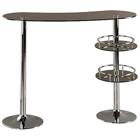 Retro Bar Table Smoked Glass