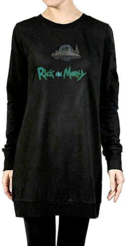 Women's 2015 Animated Rick And Morty Spaceship Long Sleeve Pullover Sweatshirt