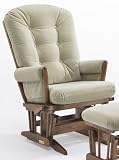 Dutailier Great Value Reclining Multi-Glider - Harvest Oak Finish/Soft Olive Microfiber