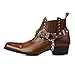 New Mens Fashion Ankle Steel Casual Brown Boots Shoes