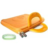 Acer Aspire One AO751h-1145 11.6-Inch Red Netbook Hardshell SLEEVE CASE Cover Pouch Carrying Bag --- ORNAGE + Vangoddy tm, Live*Laugh*Love wrist band!!!