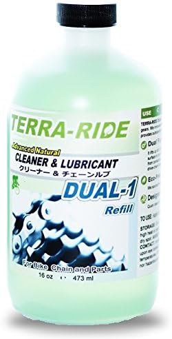 TERRA-RIDE DUAL-1 Eco-Friendly Advanced Bike Chain Cleaner &amp; Lube (16 OZ)