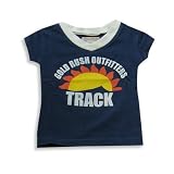 Gold Rush Outfitters - Girls Cap Sleeve Shirt, Navy, White