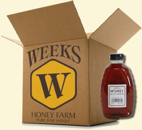 16oz (Case of 6) - Buckwheat Honey - Pure, Raw, Unfiltered, Unheated